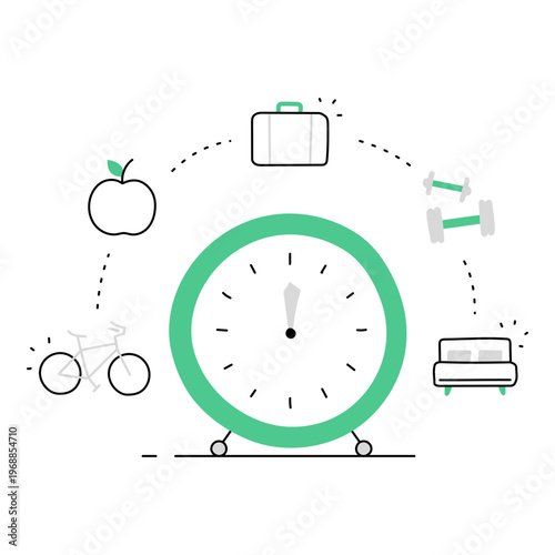 Lifestyle Balance icon, Creating Harmony Between Work Health and Personal Life for Optimal Lifestyle Balance, Thrive with a Sustainable and Balanced Lifestyle Wellness Approach icon