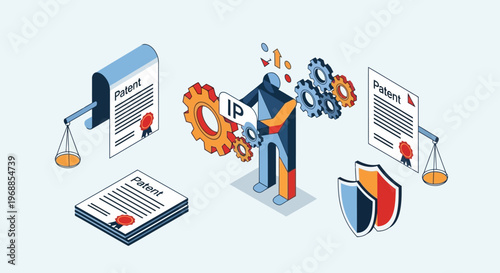 Intellectual Property Protection and Innovation Concept.