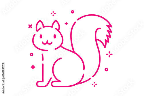 Curious cartoon cloud peeking from behind, simple line art illustration, shy