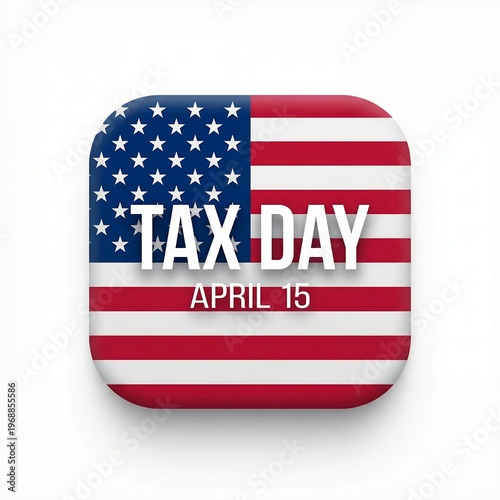 Free Download American flag with tax day april 15 text on white background united states - GFXLoad
