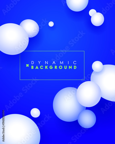 Minimal 3D abstract background with white floating spheres on a blue gradient backdrop. Soft and modern composition perfect for business, technology, and clean visual designs.