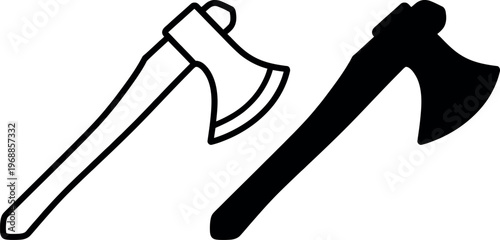 Two different styles of axes displayed side by side in a simple line drawing