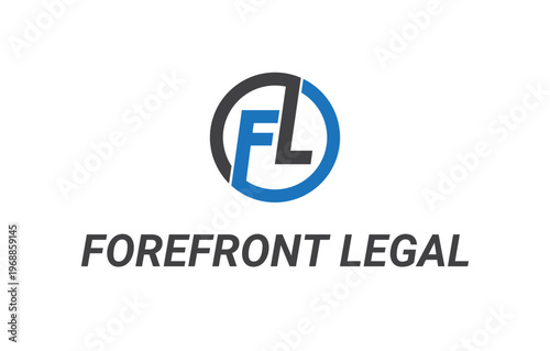 Free Download Forefront Legal FL Monogram Logo, Modern Law Firm Branding, Professional Attorney Legal Logo Design, Blue Gray Corporate Identity Vector - GFXLoad