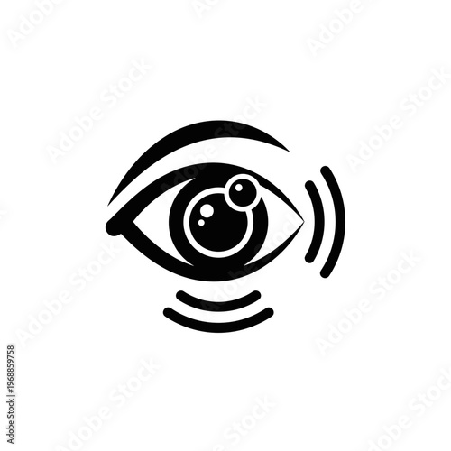 Black and white eye icon symbol 1.