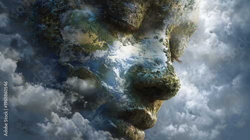 Artistic image of mother earth. World environment and mother earth day concept	