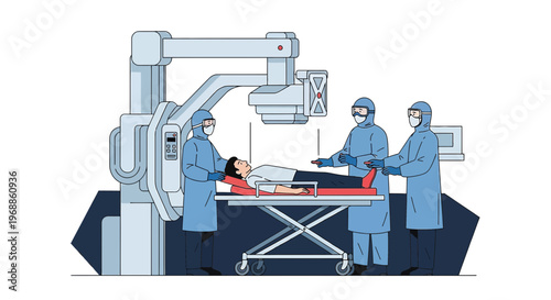 Medical Team Performing Advanced Imaging Scan on Patient in Operating Room