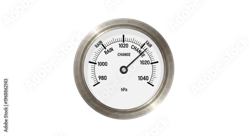 Pressure gauge, industrial gauge, pressure meter, silver dial
