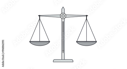 Scales Balance Justice Law Icon Vector