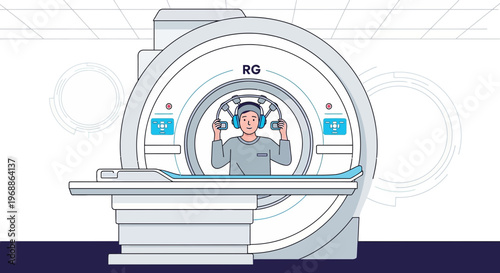 Patient Undergoing MRI Scan in a Modern Medical Imaging Center