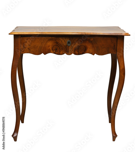 Elegant wooden table featuring intricate design and smooth finish, perfect for adding charm to any room decor