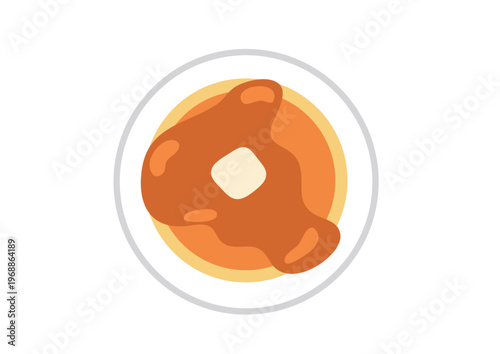 上から見た美味しそうなパンケーキ