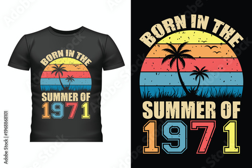 Vintage Retro Sunset Typography T-Shirt Design