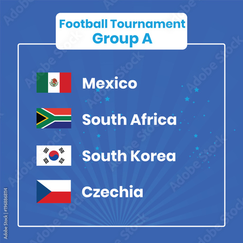 Group a tournament lineup mexico south africa south korea and czechia football competition