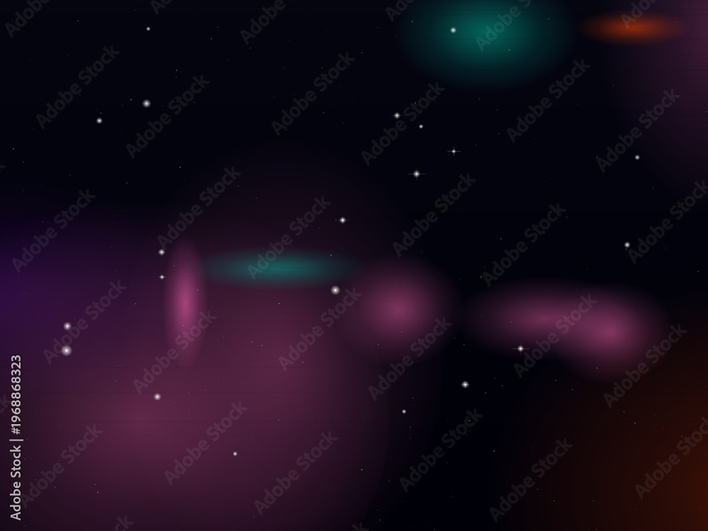 Obraz premium Vibrant Cosmic Dust Cloud Starfield Abstract Space Design