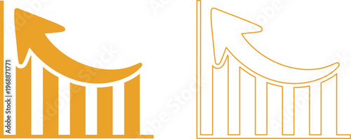 Financial growth and decline contrasting bar graph representations