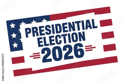 A graphic illustration of the 2026 Presidential Election logo on a white background