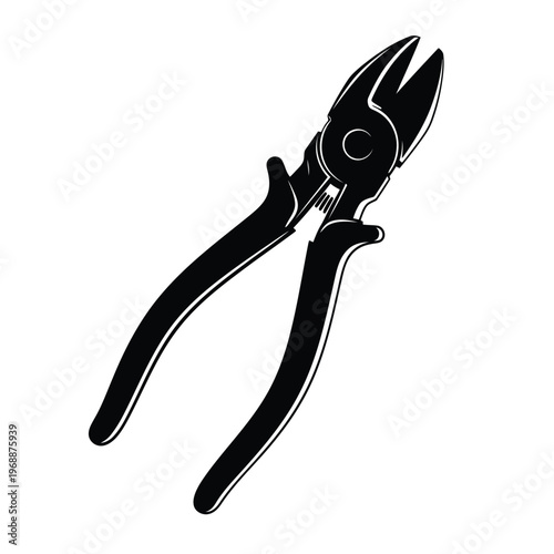 An illustration of a pair of pliers with sharp cutting edges and handles.