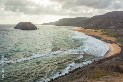 Sunset at the beach at Fernando de Noronha islands, Brazil