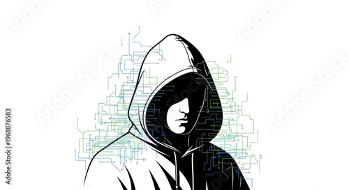 Person Wearing Black Hoodie Looking Down.