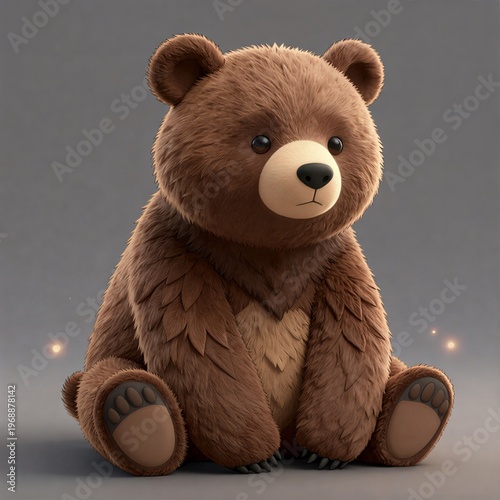 Cute Brown Plush Bear Toy