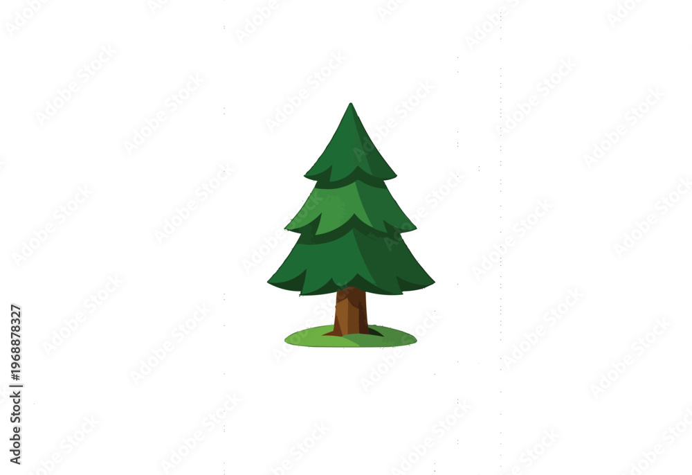 Obraz premium christmas tree on a white background