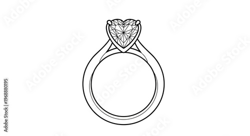 Heart Shaped Diamond Ring Jewelry.