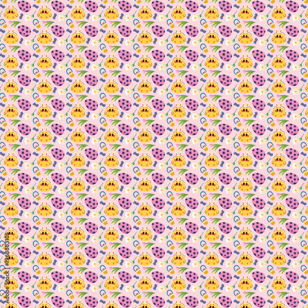 Obraz premium A Bunnies seamless pattern and background design.