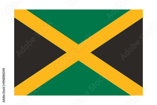 Foto Jamaican flag on transparent background in PNG format