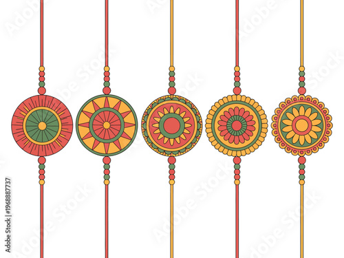 Traditional rakhi wristbands.