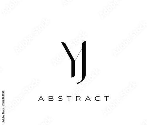 Abstract logo design with stylized letters and minimalist typography