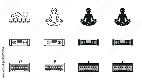 Evolution of relaxation and productivity icons through various activities and devices