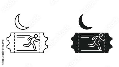 Contrast between daytime and nighttime running event tickets