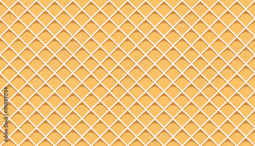 Waffle cone pattern background for food and dessert design