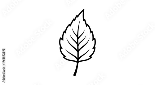 Leaf curling autumn black white icon