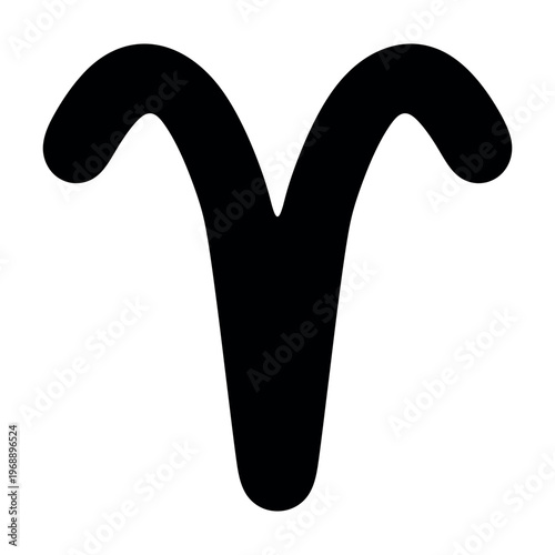 Zodiac horoscope. Aries astrological icon symbol. Stylized star sign esoteric. Simple line vector illustration.