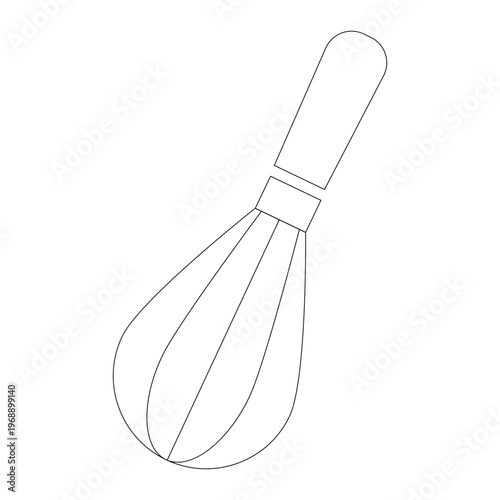 Balloon whisk for mixing and whisking vector icon. Kitchen appliance. Graph symbol for cooking web site design, logo, app