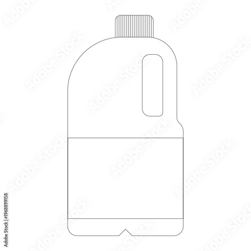 Milk plastic bottle vector icon. Dairy product sign. Graph symbol for cooking web site and apps design, logo, app