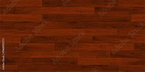 A natural brown oak wood texture background features a dark grain pattern on a weathered timber plank surface for a rustic wall or hardwood floor design