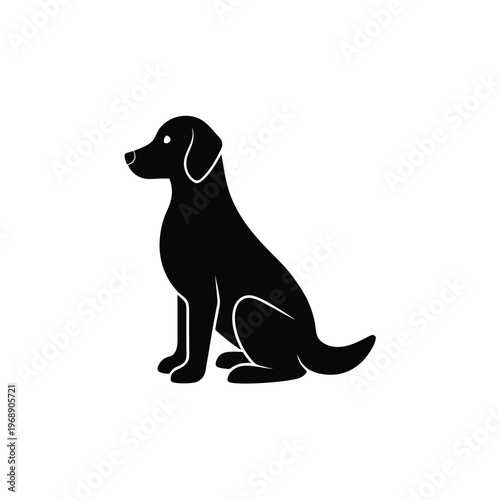 Labrador Silhouette Design For Pet Care And Animal Breeding