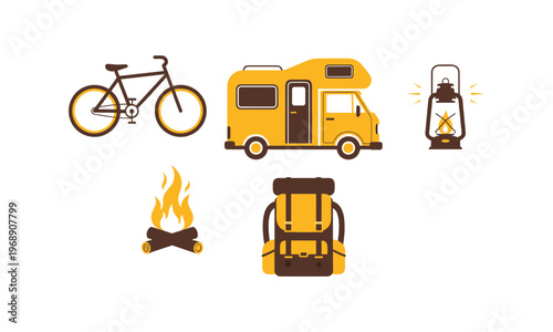 Essential items for a camping and road trip adventure