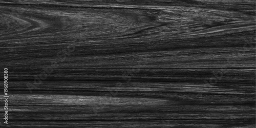 Dark black fabric and leather textures overlay a rough brown wooden board with a weathered hardwood grain pattern