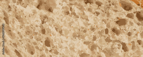 Bread slice macro texture, baked dough pattern. White bread loaf cut close up, wheat toast slice