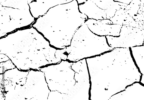 Grunge crack textured pattern, broken concrete wall background