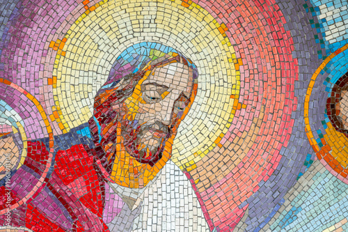 Mosaic of the Last Supper, the Fifth Luminous Mystery of the Rosary – Sanctuary of the Queen of Peace, Medjugorje, Bosnia and Herzegovina.