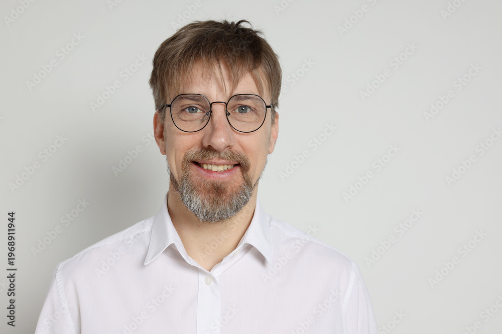 Obraz premium Portrait of handsome man on white background