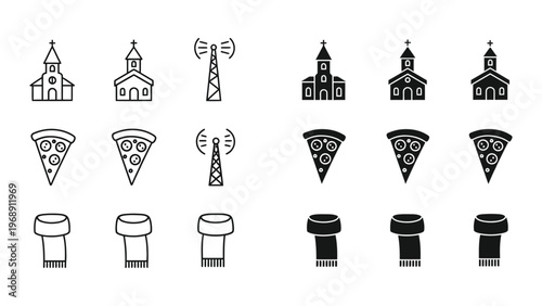 Visual representation of icons transformed by signal interference