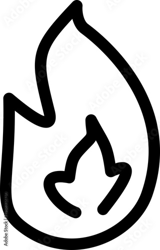 Hand Drawn Flame Fire Symbol
