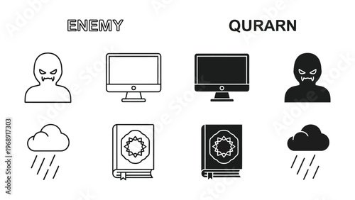 Contrast between traditional and digital representations of evil in modern media