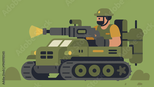 Illustration Of Combat Engineering Concept Vector Design Template