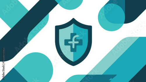 Illustration Of Health Protection Shield Vector Design Template